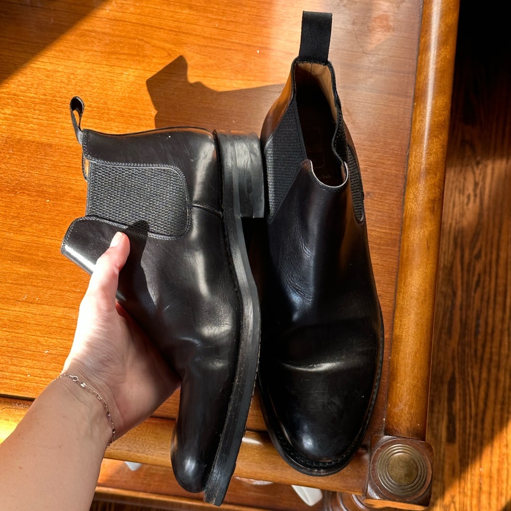 Maud O’Keeffe Black Leather Chelsea Boots